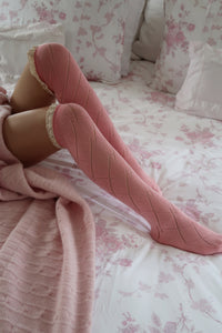 knee high socks, womens knee high socks, pink knee high socks